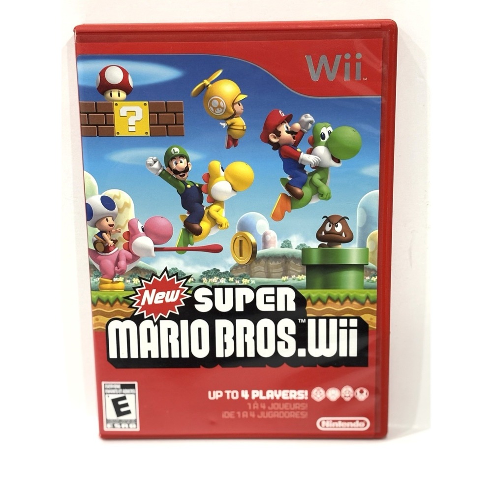 New Super Mario Bros. Wii Nintendo Wii 2009 Complete CIB Game Manual & Case